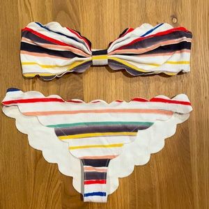 Marysia, Antibes Bikini Top and Bottom, Size M top, Size L bottom